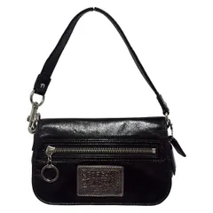 COACH(コーチ) ハンドバッグ - 黒×シルバー レザー