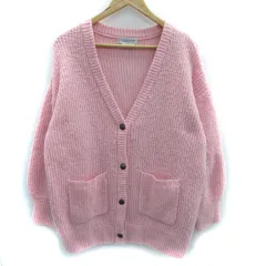 チャオパニック ティピー CIAOPANIC TYPY ニットカーディガン ミドル丈 Vネック ONE ピンク /SM1