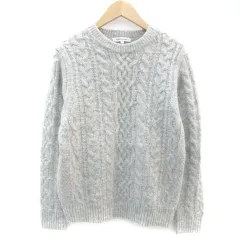 グローバルワーク GLOBAL WORK ニット セーター 長袖 アルパカ混 S グレー /YM27