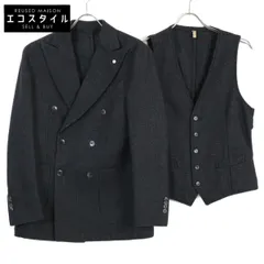 L.B.M.1911 エルビーエム1911 2874 ﾀﾞｰｸｸﾞﾚｰ ｳｰﾙ混 ﾀﾞﾌﾞﾙﾌﾞﾚｽﾄﾃｰﾗｰﾄﾞｼﾞｬｹｯﾄ/ｼﾞﾚ 2点ｾｯﾄ 46R