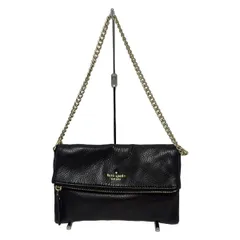 Kate spade(ケイトスペード) ショルダーバッグ - PXRU3845 黒×ゴールド チェーンショルダー レザー