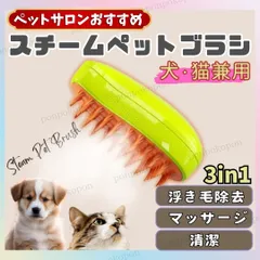 ペットブラシ 猫 犬 抜け毛 スチーム ミスト 短毛 長毛 マッサージ USB 充電式 蒸し猫 もつれ 取り除く 兼用 シリコン グリーン
