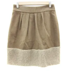 コラージュ ガリャルダガランテ COLLAGE GALLARDAGALANTE タイトスカート ひざ丈 切替 F カーキ /YM12