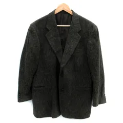 クリッツィア KRIZIA テーラードジャケット ミドル丈 シングルボタン 総裏地 ウール 46 S 茶 ダークブラウン /SM12