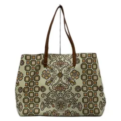 TORY BURCH(トリーバーチ) トートバッグ - アイボリー×イエロー×マルチ レザー