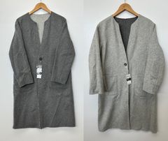 新品/未使用/タグ付】ミズイロインド リバーシブル ウールコート M〜L 