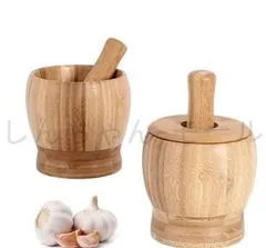 すり鉢 すりこぎ棒 2点セット 木製 搗き器 キッチン用品 蓋付き 大容量研磨用 スパイスすり鉢 生姜、スパイス、ガーリックなど 研削ボウル/