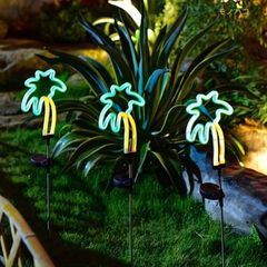 SOLAR NEON LIGHT PALM TREE おしゃれ 庭 ライト ツリー ONLINE