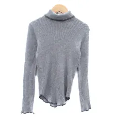 チャオパニック ティピー CIAOPANIC TYPY ニット カットソー リブ タートルネック 長袖 無地 ONE グレー /HO30