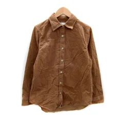 アーバンリサーチ ドアーズ URBAN RESEARCH DOORS コーデュロイシャツ カジュアルシャツ 長袖 無地 ONE 茶 ブラウン /SY46