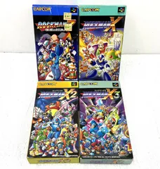 [盛岡25-0100] SFC ロックマンシリーズ 4本セット 7・X・X2・X3 ★動作確認済み★[中古/60]
