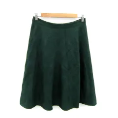 グローバルワーク GLOBAL WORK ニットスカート フレアスカート ミモレ丈 無地 L 緑 グリーン /SY17