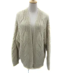 エモダ EMODA ニットカーディガン ミドル丈 前開き ローゲージ F アイボリー /YS26