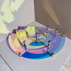 3段アクリルディスプレイスタンド プラスチック インテリア収納 インテリア小物 小物入れ 多目的 アクリルスタンド カラフル 透明 2種類