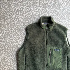 Patagonia / FA00 usa製 Retro-X vest オールドパタゴニア　レトロX　フリースベスト　ボアベスト　アメリカ製　希少カラー　モスグリーン　ユニセックス　レイヤード　緑 L