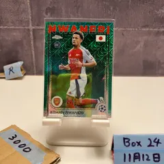 2024-25 Topps Chrome Ethan Nwaneri 87/99 Arsenal FC RC ルーキー Rookie Green Mojo Refractor カード