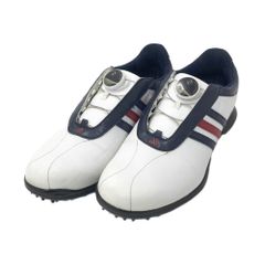 adidas ゴルフシューズ BOAシステム ホワイト ネイビー - メルカリ