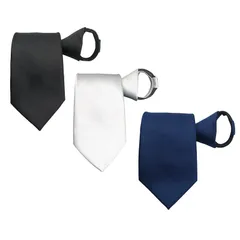 [Marino Avenue] 洗えるワンタッチネクタイ 10秒装着 3点セット ジッパータイプ ビジネスから冠婚葬祭まで着用 洗濯ネット付き メンズ 3TiesCombi