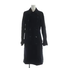 ポールスミス ブラック Paul Smith BLACK トレンチコート ロング 長袖 ダブル 総裏地 42 紺 ネイビー ■GY19 /MQ