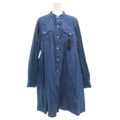 ラングラー WRANGLER アーバンリサーチ ROSSO 別注 タグ付き ウエスタンミニドレス WESTERN MINI DRESS デニムワンピース 長袖 バンドカラー F インディゴブルー WS9368 /GV