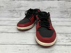 NIKE ナイキ スニーカー／Air Jordan 1 Low／553558-606／ブラック×レッド／26cm