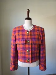チェック ツイード ジャケット