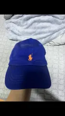 ポロ ロゴ ベースボールキャップ ブルー/オレンジ