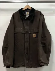 Carhartt カーハート トラディショナルジャケット カバーオール サイズ2XL C26DKB アメリカンカジュアル ダークブラウン フード欠品 汚れ有