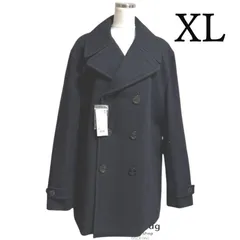 新品タグ付き　ユニクロ　ウールブレンドPコート　メンズ　ネイビー　紺　中綿キルト　厚手　XL