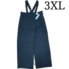 新品タグ付き　GU　サスペンダー付きストレートパンツ　黒　ブラック　3XL　ポケットあり