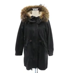 ジェイビーガール JB Girl モッズコート ミリタリーコート ロング丈 ジップアップ ライナー付き フード付き フェイクファー 2 黒 ブラック /YK4