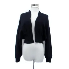 ココディール COCO DEAL ニットカーディガン ショート丈 前開き 2 M 紺 ネイビー /HO29