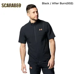 アンダーアーマー メンズ UAフレッシュウーブン ショートスリーブ フルジップ ジャケット 1378372 UNDER ARMOUR Black / After Burn(002) XXL