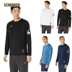 ASICS アシックス ドライ 長袖Tシャツ メンズ 吸汗速乾 スポーツ トレーニング ランニング フィットネス 2031F161 2031f161 002 ブラック×フラッシュコーラル S