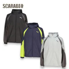 PUMA プーマ ユニセックス サッカーウェア TAD 裏起毛 トリコットライナー フルジップジャケット WINDCELL 撥水 ウィンドブレーカー 528011 ブラック ネイビー グレー 528011 ネイビー（16） M