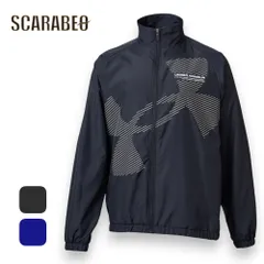 アンダーアーマー ジュニア ウインドジャケット UA トリコット ラインド スーパービッグロゴ フルジップ ジャケット 6007820 撥水 防寒 キッズ 子供 男の子 女の子 UNDER ARMOUR 2025FW ネイビー yxl