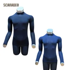 RENU ピーチ起毛 コンプレッション 長袖 ローネック シャツ 130～LL 吸汗速乾 保温 インナー ブラック ネイビー　5526 5526-6330 ブラック 130