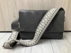 ear PAPILLONNER イアパピヨネ ワイドテープ ショルダーバッグ 幾何学柄 グレー 