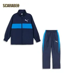 プーマ ジュニア ジャケット PUMA ACTIVE SPORTS ウーブン 裏トリコット 677717-06 フルジップ スポーツウェア 子供服 軽量 吸水速乾 ポリエステル 677717-06 140