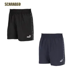 【在庫処分セール】 プーマ PUMA ESS TAPE ウーブン 5 ショートパンツ 687686 メンズ カジュアル スポーツ 速乾 ウーブンショーツ ロゴテープ ショート丈 687686 ブラック M