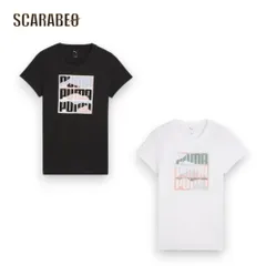 プーマ Tシャツ レディース GRAPHICS マウンテン 半袖 687716 PUMA コットン100% 山柄 グラフィック ブラック ホワイト カジュアル 687716 ホワイト XL