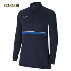 ナイキ ウィメンズ アカデミー21 トラック ニットジャケット 453 ネイビー オブシディアン×ホワイト×ロイヤルブルー NIKE DRI-FIT サッカー トレーニングウェア 長袖 ジャージ cv2677-453 XL