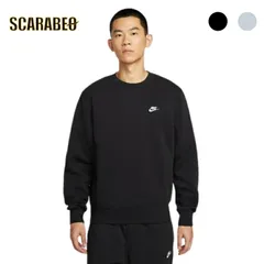 NIKE ナイキ クラブ BB クルー L/S トップ FN3887 スウェット トレーナー 長袖 クルーネック メンズ レディース ブラック グレー fn3887 010 ブラック M
