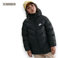 ナイキ ジュニア パファー ジャケット Therma-FIT ルーズフィット ミッドレングス ナイキ スポーツウェア 冬用 中わた 撥水 保温 軽量 キッズ 男の子 女の子 防寒 アウター hj2722-010 170