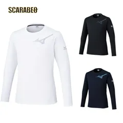 ミズノ ロングTシャツ メンズ k2jac542 ホワイト ネイビー ブラック MIZUNO 長袖 スポーツウェア カジュアル トレーニング k2jac542 01 ホワイト M