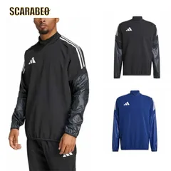 アディダス ピステトップ メンズ KRW77 サッカー トレーニングウェア 長袖 ウォームアップ ジャケット krw77 BLK/WHT（ブラック／ホワイト） 2XL