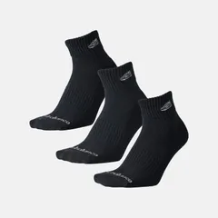 ニューバランス New Balance ミッドレングス 3P ソックス ワッペン刺繍 靴下 メンズ レディース ブラック las55658-bk XL：27cm～29cm