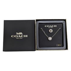 ブレスレット COACH クリスタル チェーンブレス シルバー F67072 
