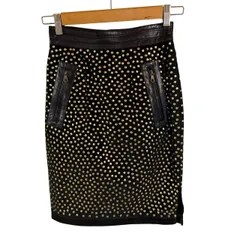 レア!!MOSCHINO　モスキーノ　ロゴスカート 膝丈スカート　ブラック MOSCHINO モスキーノ ブラック フレアスカート ひざ丈 38 - メルカリ