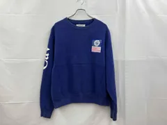 C.E CAVEMPT シーイー クールネックスウェット トレーナー 日本製 グラフィックパッチ L ブルー系 通年